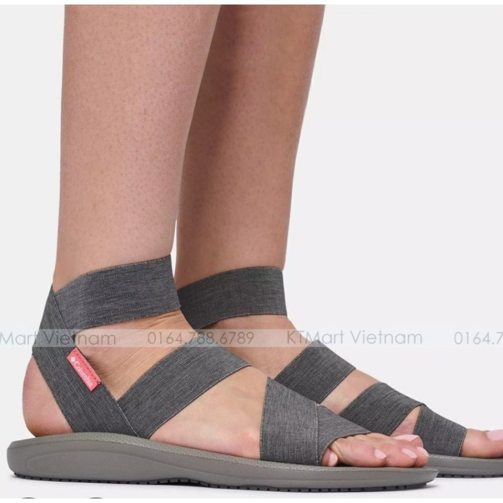 Columbia womens gray Barraca stretch ankle strap outdoor sandals size 9